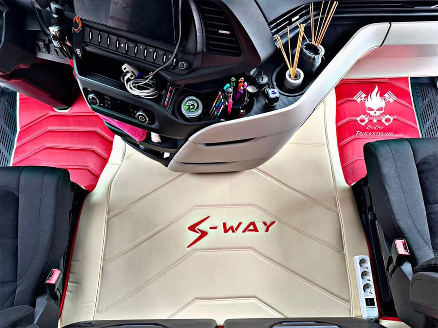 Detalle de fundas de asiento para camión de ZigZag Truckstyling en Verín